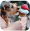 dog licking ice cream
